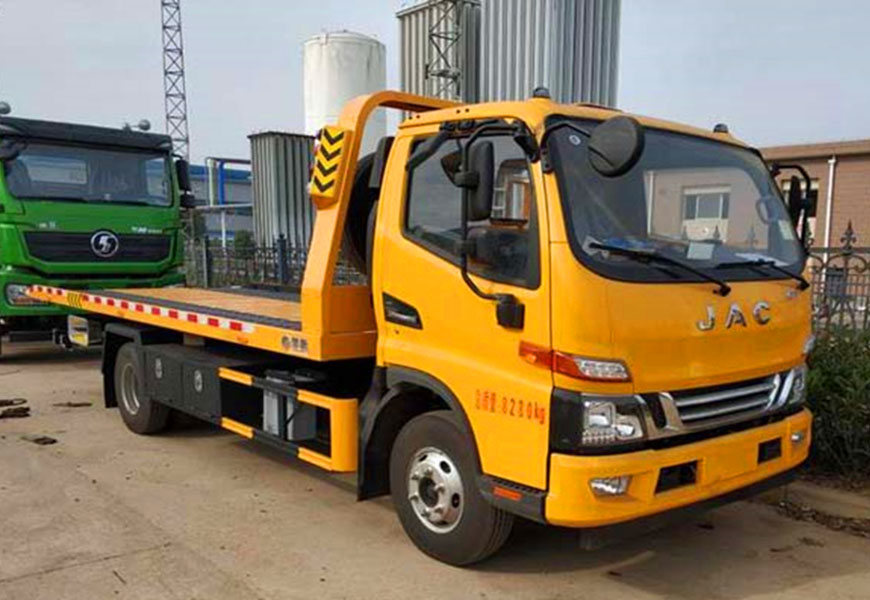 國(guó)六江淮藍(lán)牌平板清障車